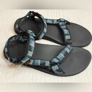 Teva Men's Original Universal Sandal Peaks Blue Size 11 S/N 1004006 Black Straps